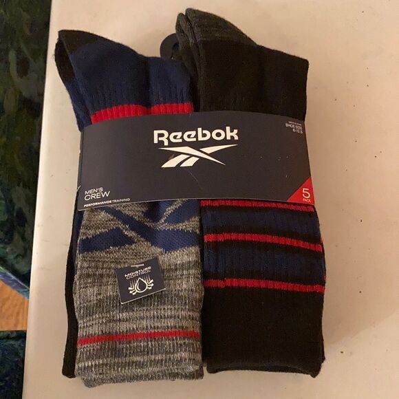 Reebok Performance Men’s Crew Socks 5 pk - Picture 1 of 3